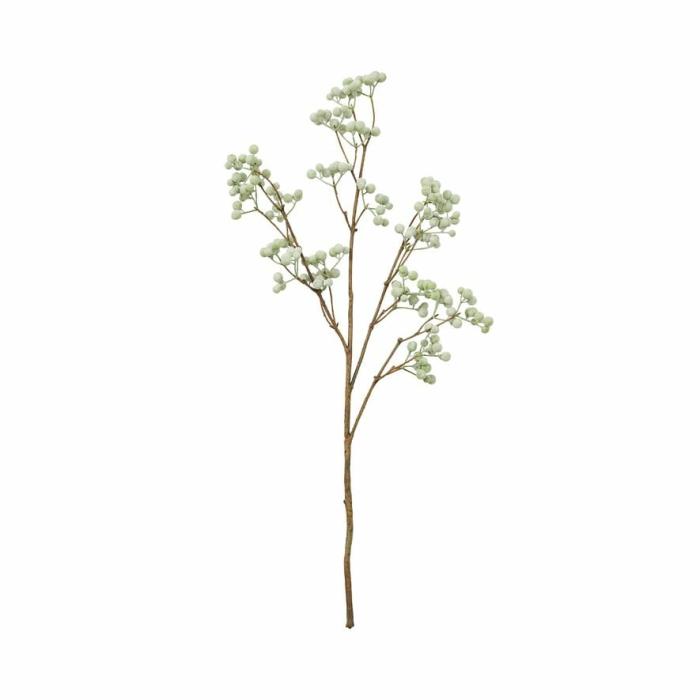 Artificial Plants, Flowers & Stems |  Botanical Silver Green Berries Stem Artificial Plants, Flowers & Stems Artificial Plants, Flowers & Stems