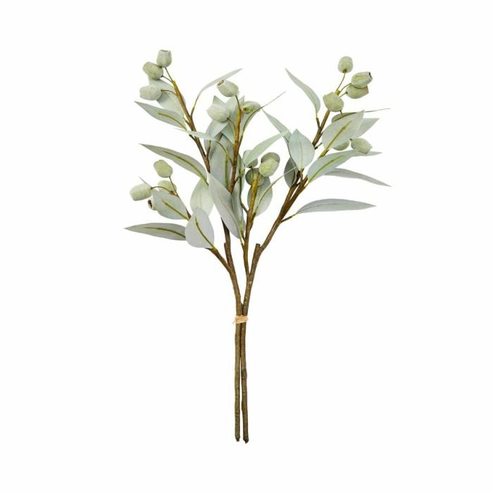 Artificial Plants, Flowers & Stems |  Botanical Silver Green Gum Nuts Stem Artificial Plants, Flowers & Stems Artificial Plants, Flowers & Stems