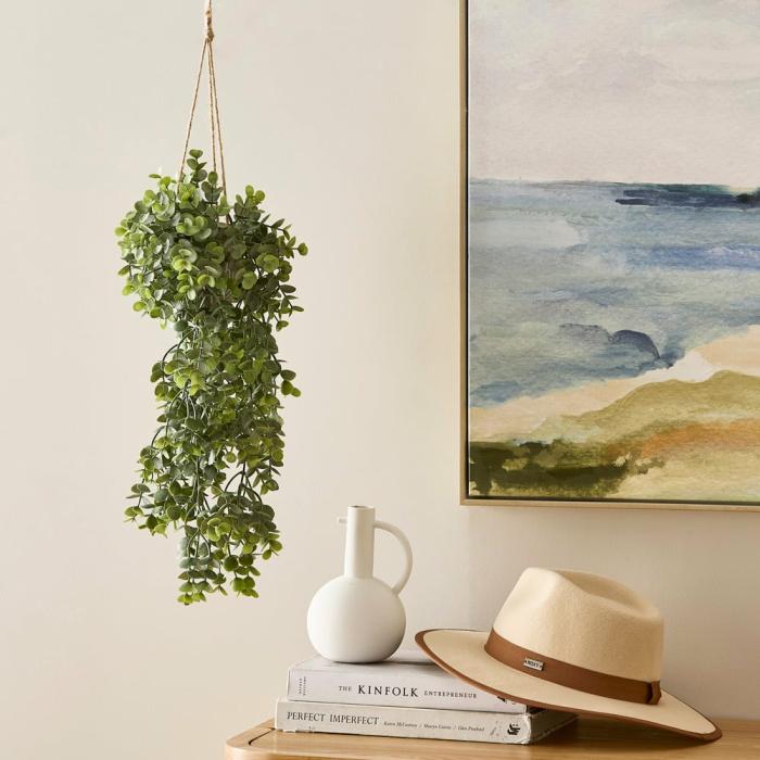 Artificial Plants, Flowers & Stems |  Eucalyptus Hanging Fern 45Cm Artificial Plants, Flowers & Stems Artificial Plants, Flowers & Stems