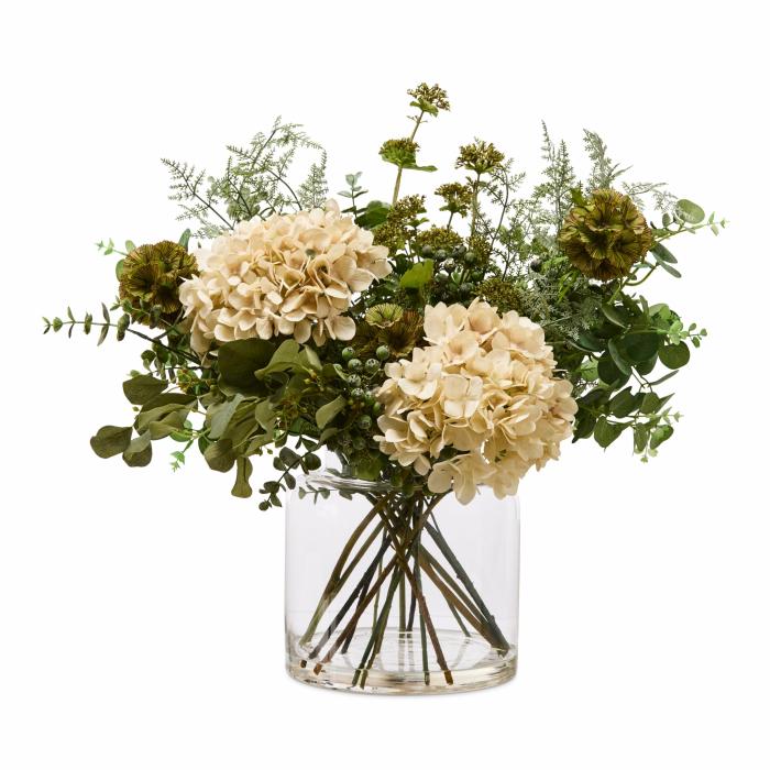 Artificial Plants, Flowers & Stems |  Fleurs Dans L’Eau Cream Hydrangea Gum Artificial Plants, Flowers & Stems Artificial Plants, Flowers & Stems