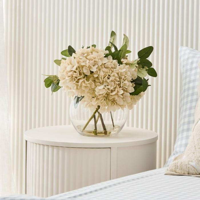 Artificial Plants, Flowers & Stems |  Fleurs Dans L’Eau White & Green Hydrangea And Foliage Artificial Plants, Flowers & Stems Artificial Plants, Flowers & Stems