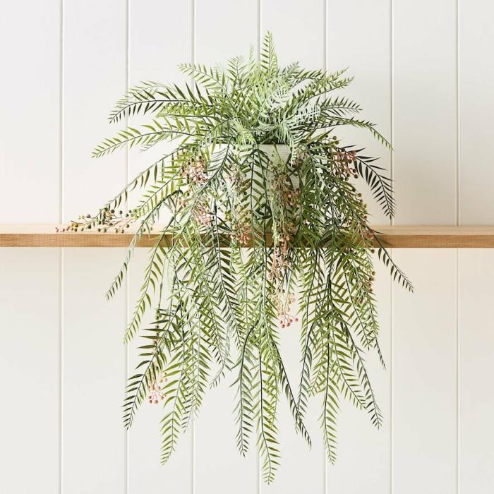 Artificial Plants, Flowers & Stems |  Pepper Silver Green Hanging Fern Artificial Plants, Flowers & Stems Artificial Plants, Flowers & Stems