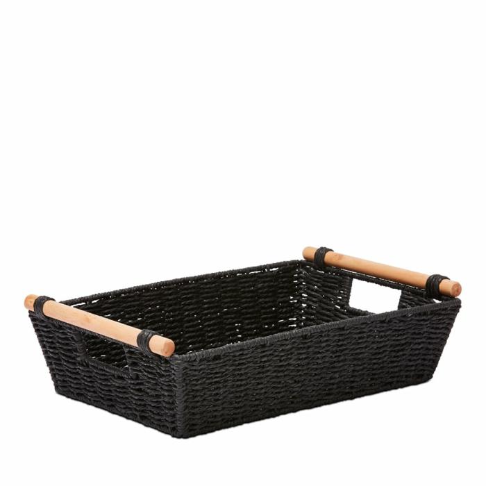 Baskets |  Kendrick Black Tray Baskets Baskets