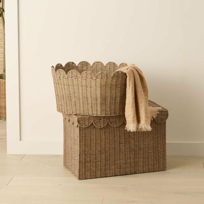 Baskets |  Scalloped Natural Baskets Baskets Baskets