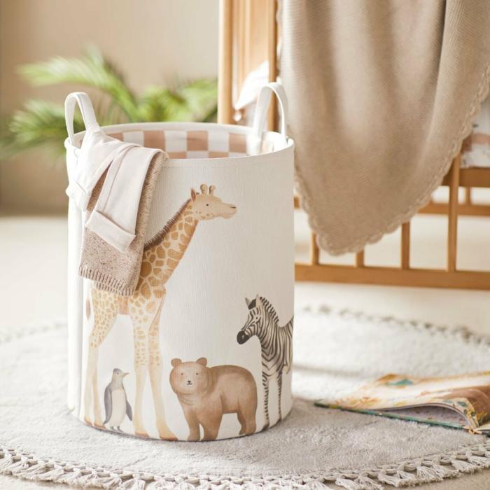 Baskets & Storage |  Safari Friends Printed Basket Baskets & Storage Baskets & Storage