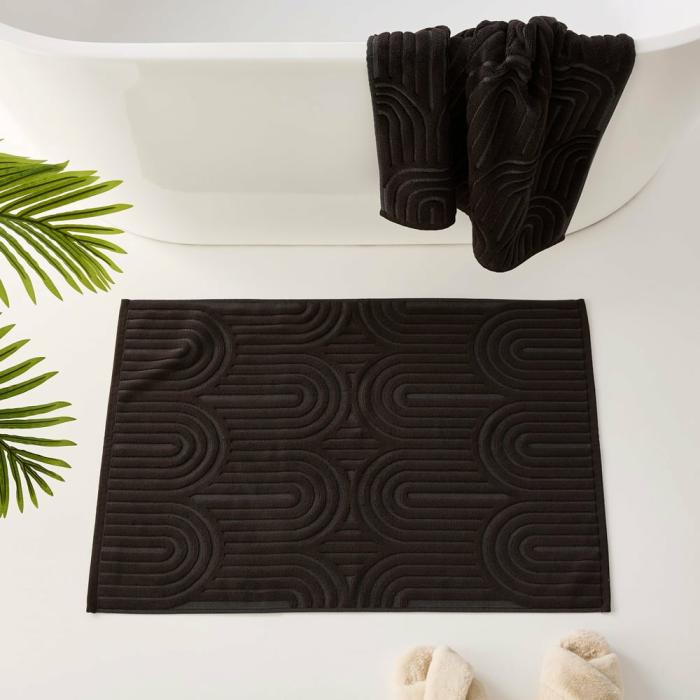 Bath Mats & Bath Runners |  Archie Black Marle Bath Mat Bath Mats & Bath Runners Bath Mats & Bath Runners