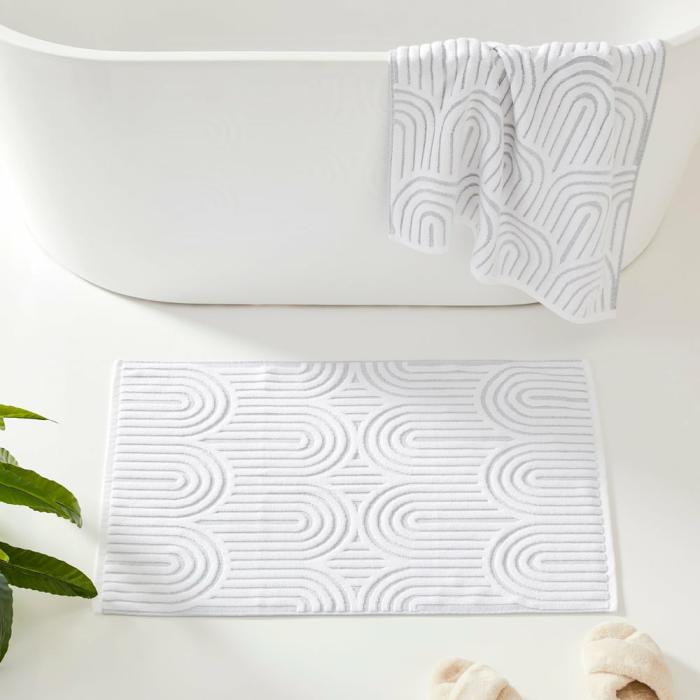 Bath Mats & Bath Runners |  Archie White Marle Bath Mat Bath Mats & Bath Runners Bath Mats & Bath Runners