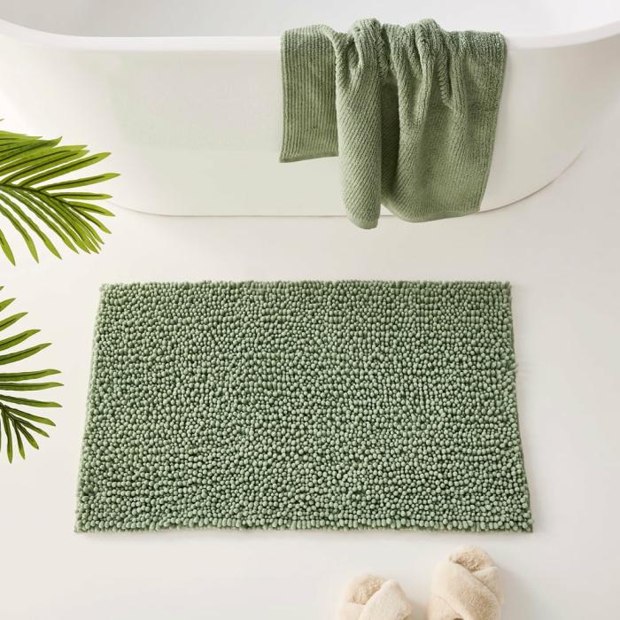 Bath Mats & Bath Runners |  Microplush Eucalyptus Bobble Bath Mat Bath Mats & Bath Runners Bath Mats & Bath Runners