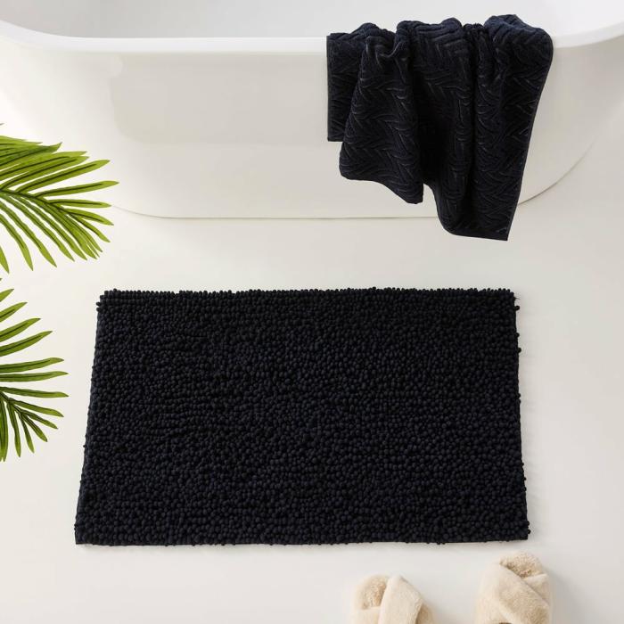 Bath Mats & Bath Runners |  Microplush Navy Bobble Bath Mat Bath Mats & Bath Runners Bath Mats & Bath Runners