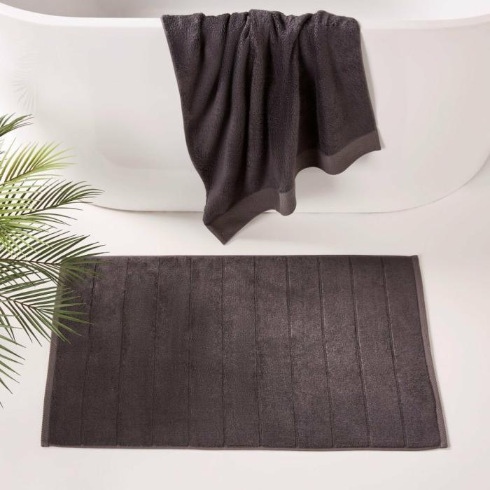 Bath Mats & Bath Runners |  Navara Coal Solid Bamboo Cotton Bath Mat Bath Mats & Bath Runners Bath Mats & Bath Runners