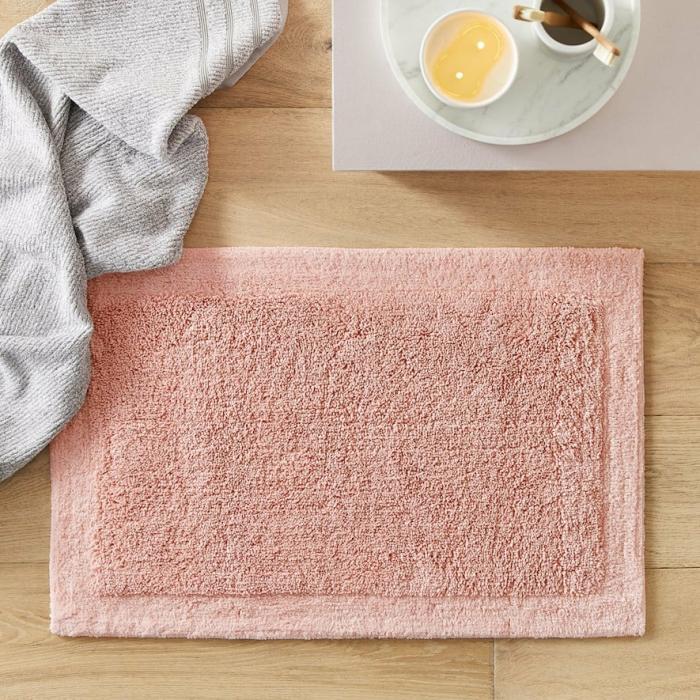 Bath Mats & Bath Runners |  Nicola Dusty Pink Combed Cotton Bath Mat Range Bath Mats & Bath Runners Bath Mats & Bath Runners