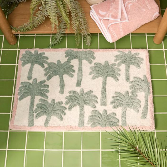 Bath Mats & Bath Runners |  Palm Tree Seafoam Multi Bath Mat Bath Mats & Bath Runners Bath Mats & Bath Runners