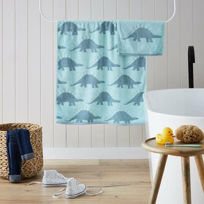 Bath Towels & Face Washers |  Stegosaurus Aqua Towel Range Bath Towels & Face Washers Bath Towels & Face Washers