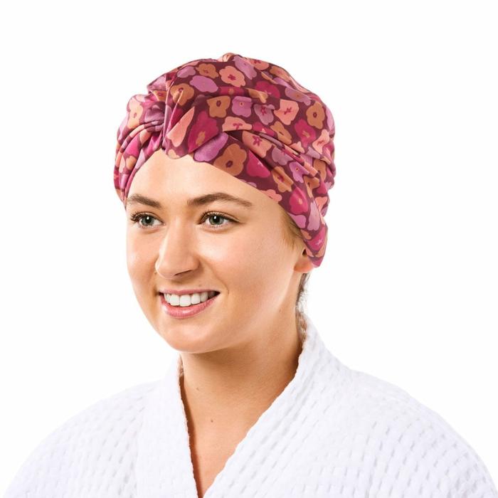 Bathroom Accessories |  Berry Floral Printed Shower Cap Bathroom & Laundry Bathroom Accessories