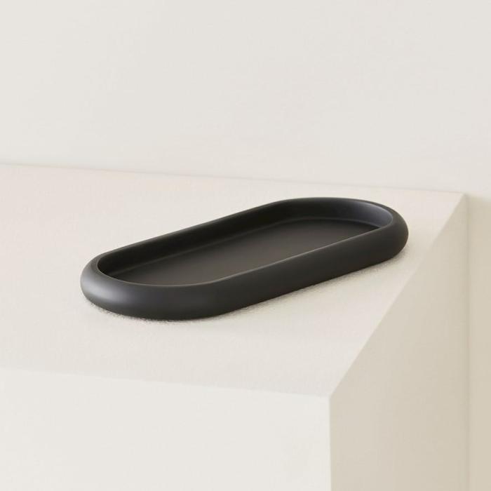 Bathroom Accessories |  Clayton Black Tray Bathroom & Laundry Bathroom Accessories