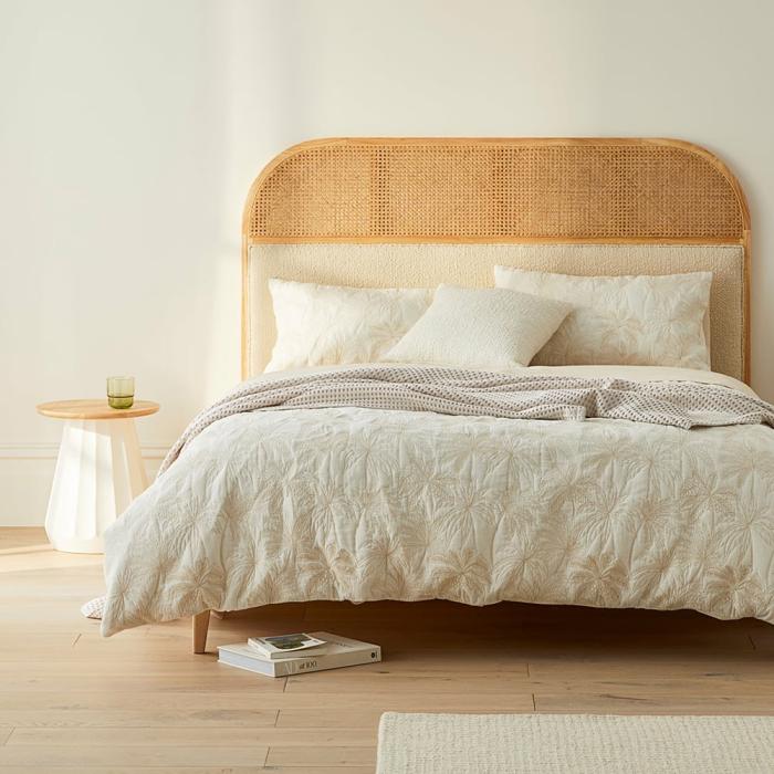 Beds & Bedheads |  Burleigh Ivory Boucle Bedhead Bedroom Furniture Beds & Bedheads