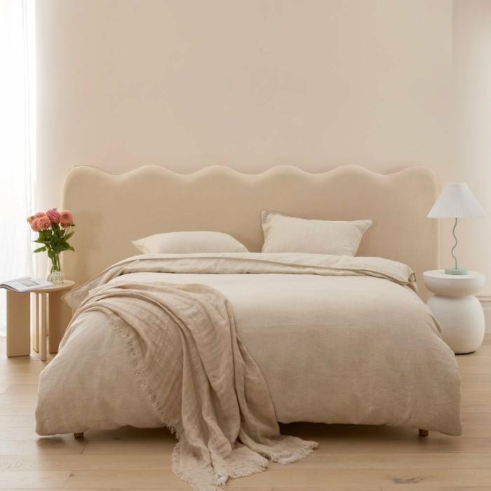 Beds & Bedheads |  Maeve Vanilla Wide Bedhead Bedroom Furniture Beds & Bedheads