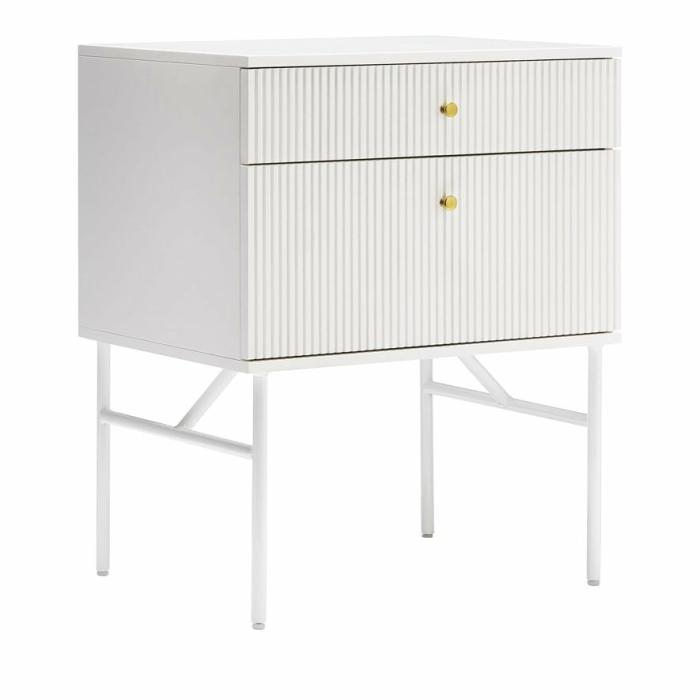 Bedside Tables |  Elliott White Bedside Table Bedroom Furniture Bedside Tables