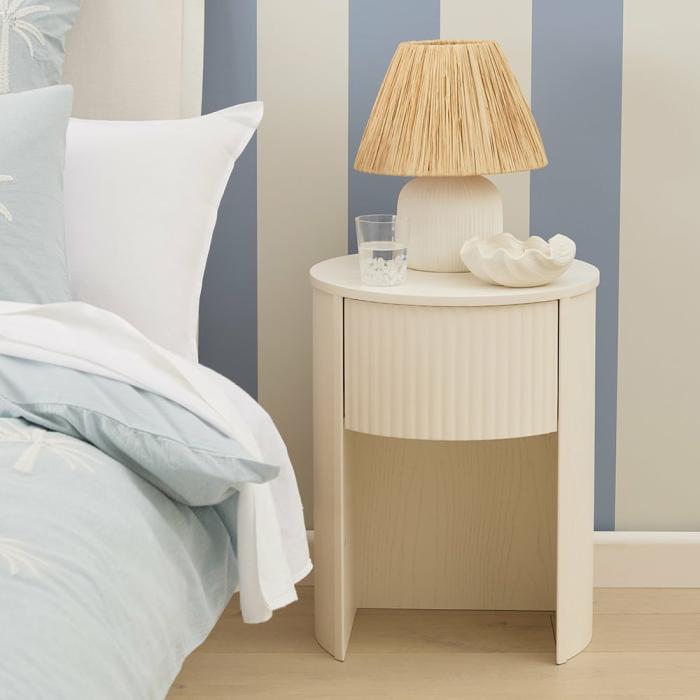 Bedside Tables |  Georgia White Bedside Table Bedroom Furniture Bedside Tables