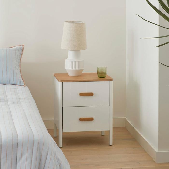 Bedside Tables |  Harley White Bedside Table Bedroom Furniture Bedside Tables