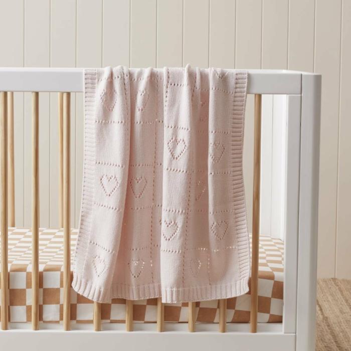 Blankets |  Billie Pink Heart Check Baby Blanket Kids Bedlinen Blankets