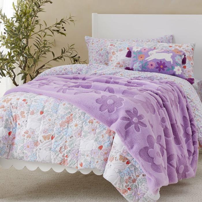 Blankets |  Estonia Lilac Floral Blanket Blankets Blankets