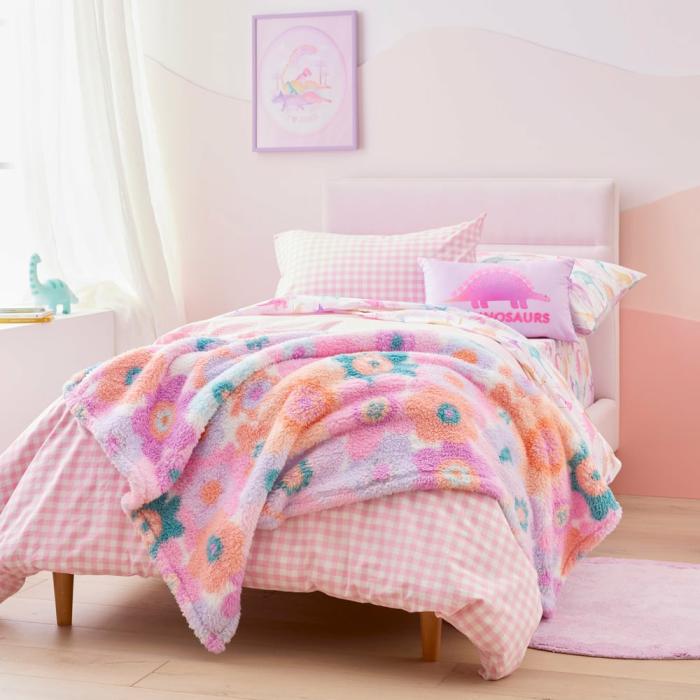 Blankets |  Sammy Poppy Floral Sherpa Blanket Blankets Blankets