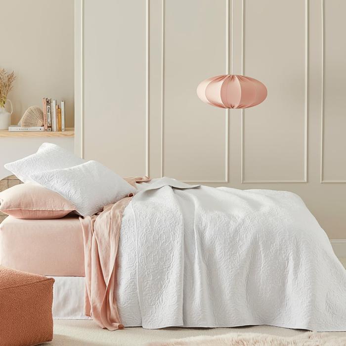 Coverlets |  Chloe White Quilted Coverlet Separates Bedlinen Coverlets