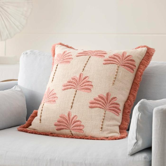 Cushions |  Ari Palm Pink Cushion Cushions Cushions