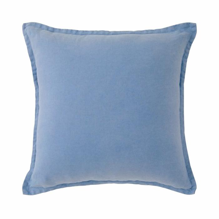 Cushions |  Belgian Blue Vintage Washed Linen Cushion Cushions Cushions