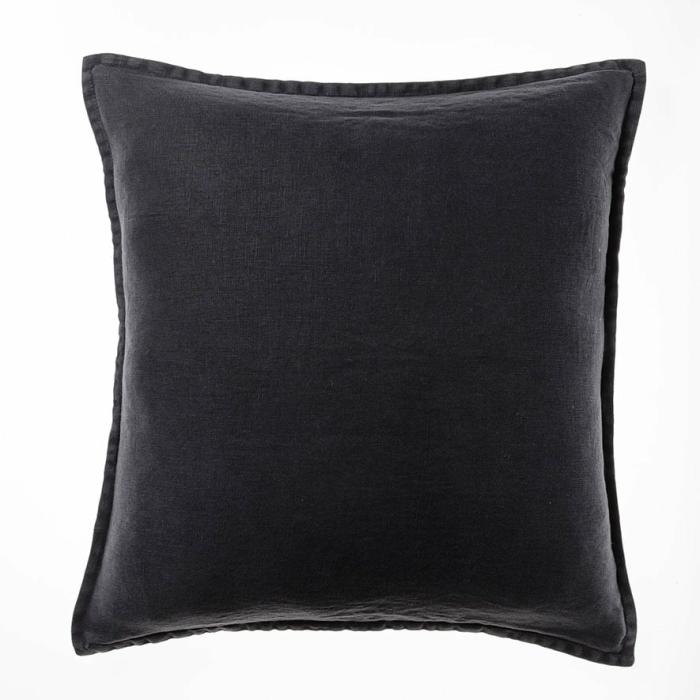 Cushions |  Belgian Charcoal Vintage Washed Linen Cushion Cushions Cushions