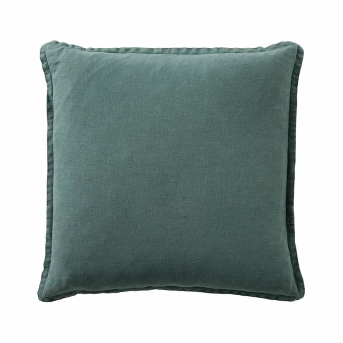 Cushions |  Belgian Dark Teal Vintage Washed Linen Cushion Cushions Cushions