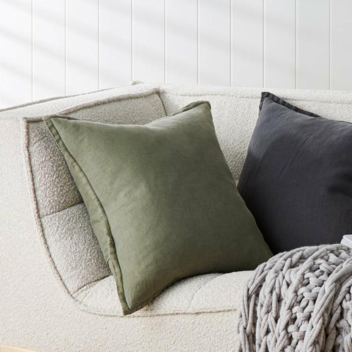 Cushions |  Belgian Forest Vintage Washed Linen Cushion Cushions Cushions