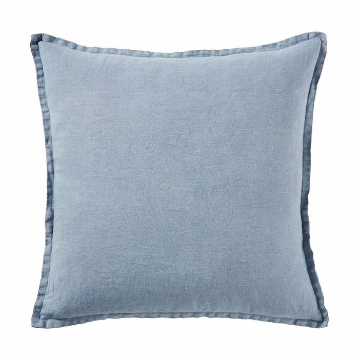 Cushions |  Belgian Light Denim Vintage Washed Linen Cushion Cushions Cushions