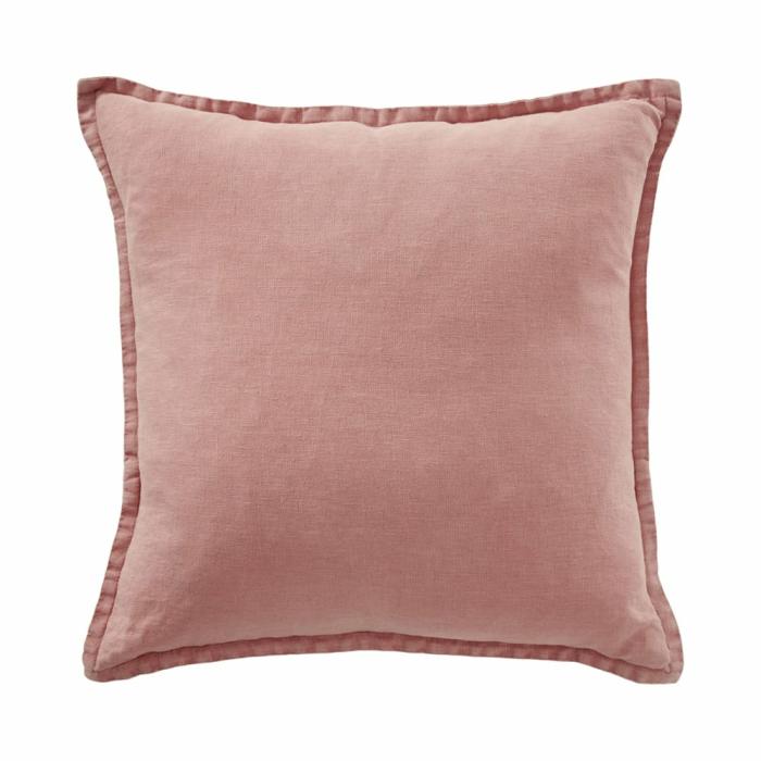 Cushions |  Belgian Misty Rose Vintage Washed Linen Cushion Cushions Cushions