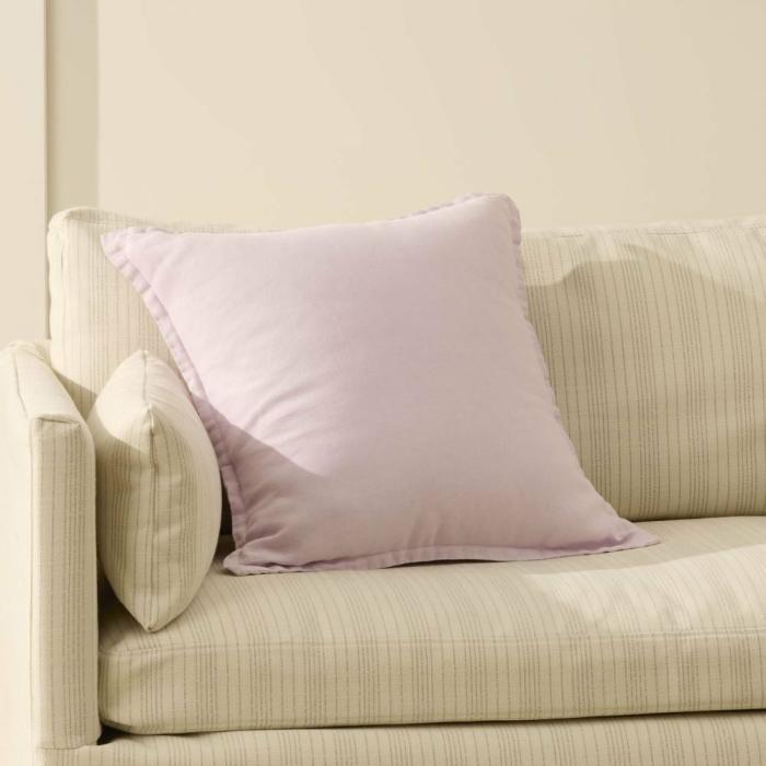 Cushions |  Belgian Orchid Vintage Washed Linen Cushion Cushions Cushions