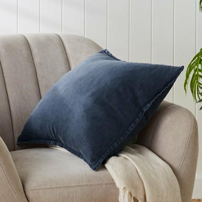 Cushions |  Belgian Slate Vintage Washed Linen Cushion Cushions Cushions