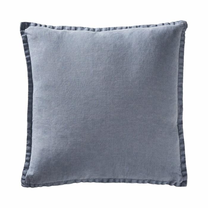 Cushions |  Belgian Vintage Washed Linen Thunderstorm Cushion Cushions Cushions