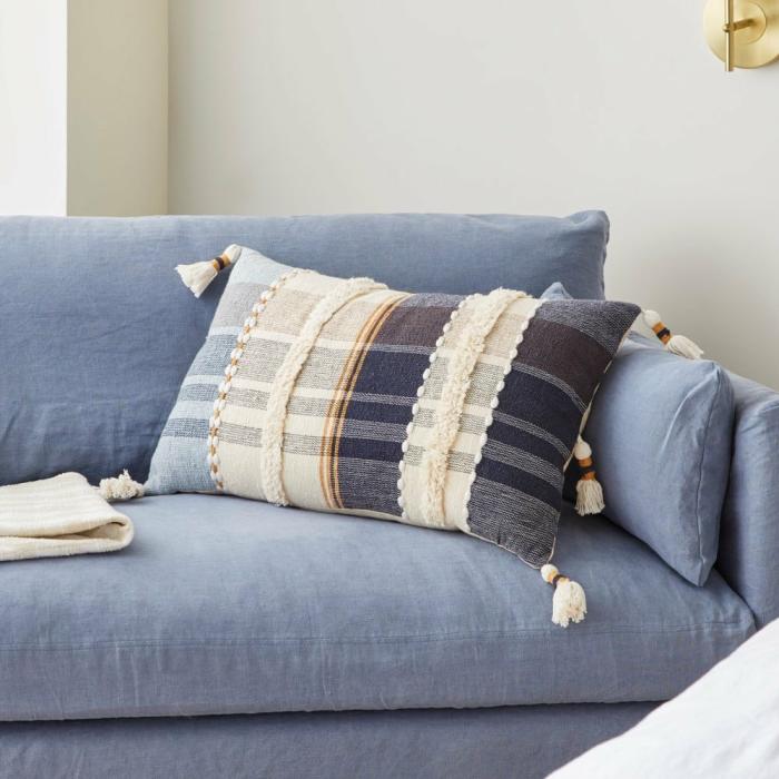 Cushions |  Connecticut Blue Check Cushion Cushions Cushions