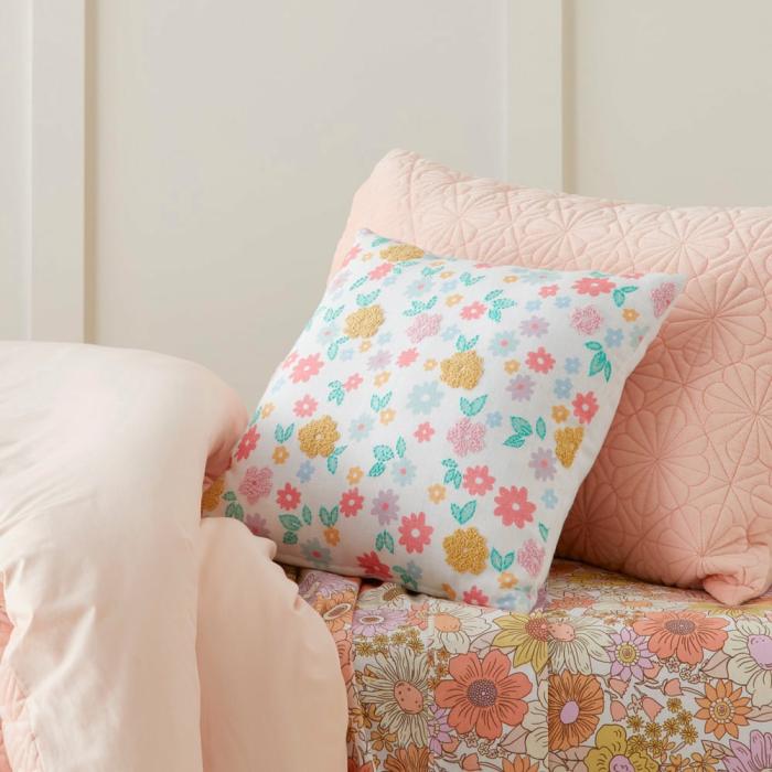 Cushions |  Decorator White Blissful Bloom Cushion Cushions Cushions