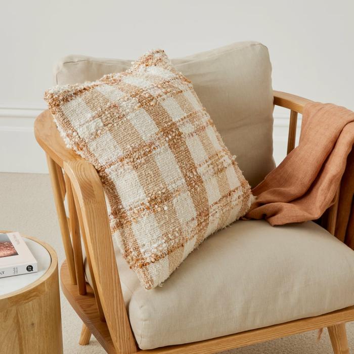 Cushions |  Heidelberg Natural Check Cushion Cushions Cushions