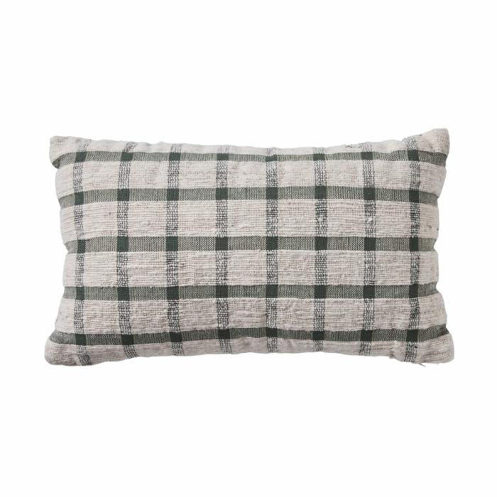 Cushions |  Izamal Dark Sage Check Cushion Cushions Cushions