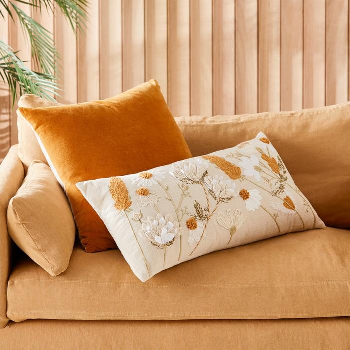 Cushions |  Mable Natural Floral Cushion Cushions Cushions