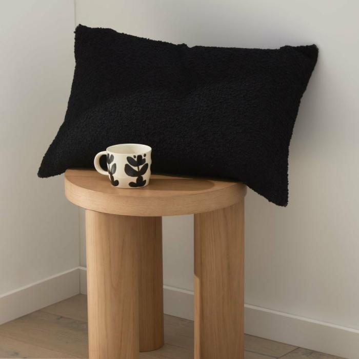 Cushions |  Otis Black Long Boucle Cushion Cushions Cushions