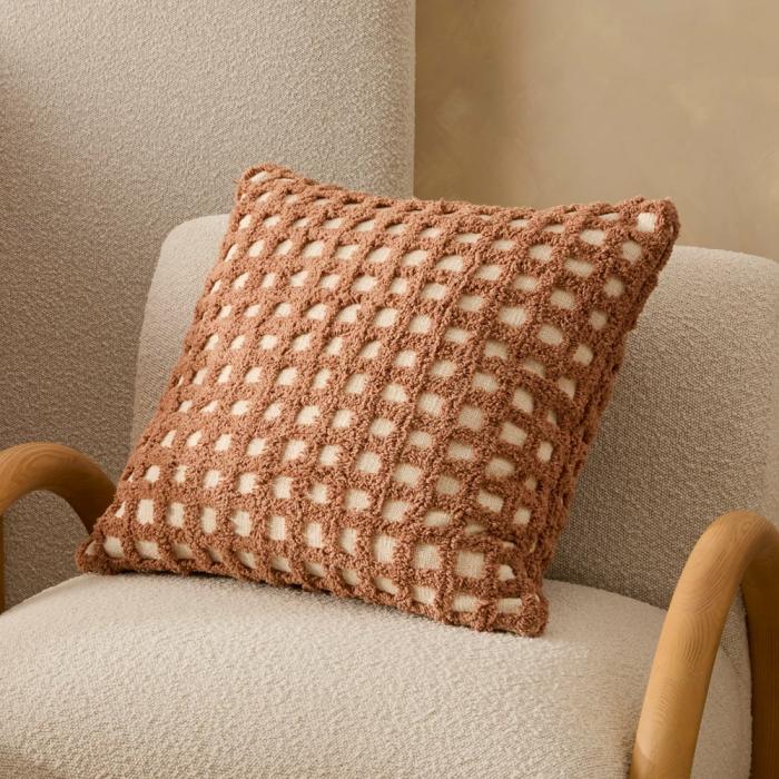 Cushions |  Romy Almond Check Cushion Cushions Cushions