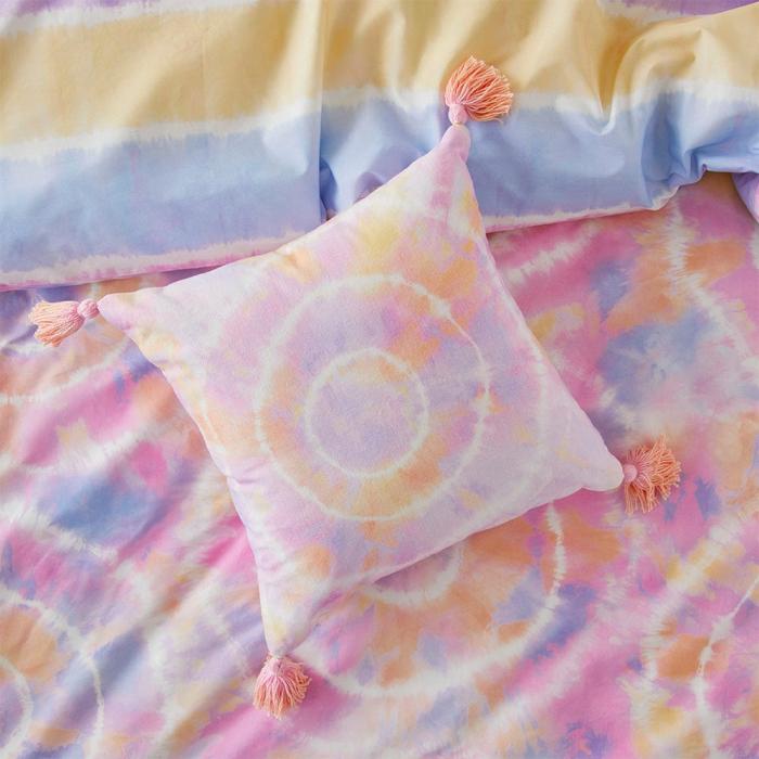 Cushions |  Zephyr Bubblegum Tie Dye Textured Cotton Cushion Cushions Cushions