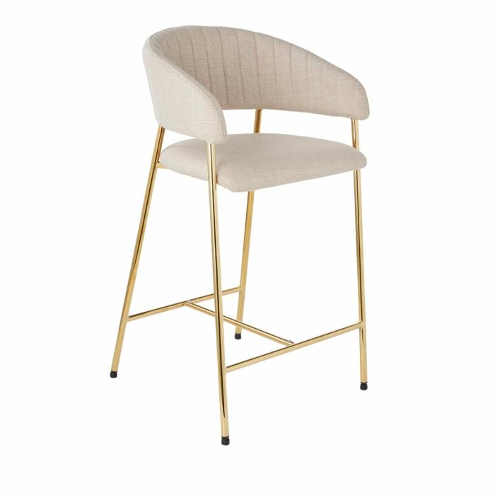 Dining Chairs, Tables & Counter Stools |  Shelby Beige & Gold Counter Stool Dining Chairs, Tables & Counter Stools Dining Chairs, Tables & Counter Stools