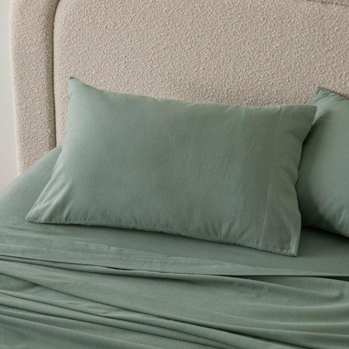 Flannelette |  Flannelette Cypress Plain Dye Pillowcases Bedlinen Flannelette