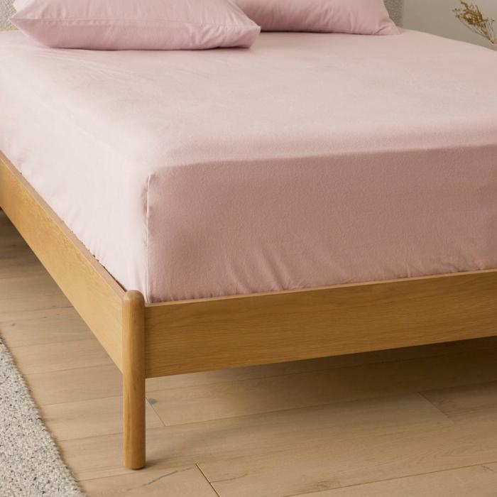 Flannelette |  Flannelette Pink Plain Dye Sheet Separates Bedlinen Flannelette