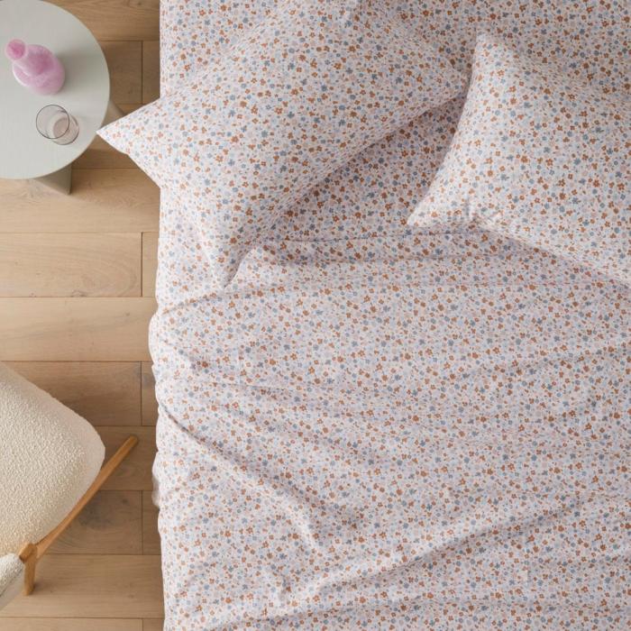 Flannelette |  Flannelette Pretty Floral Printed Sheet Set Bedlinen Flannelette